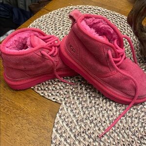 UGG Fuchsia Suede Ankle Boots